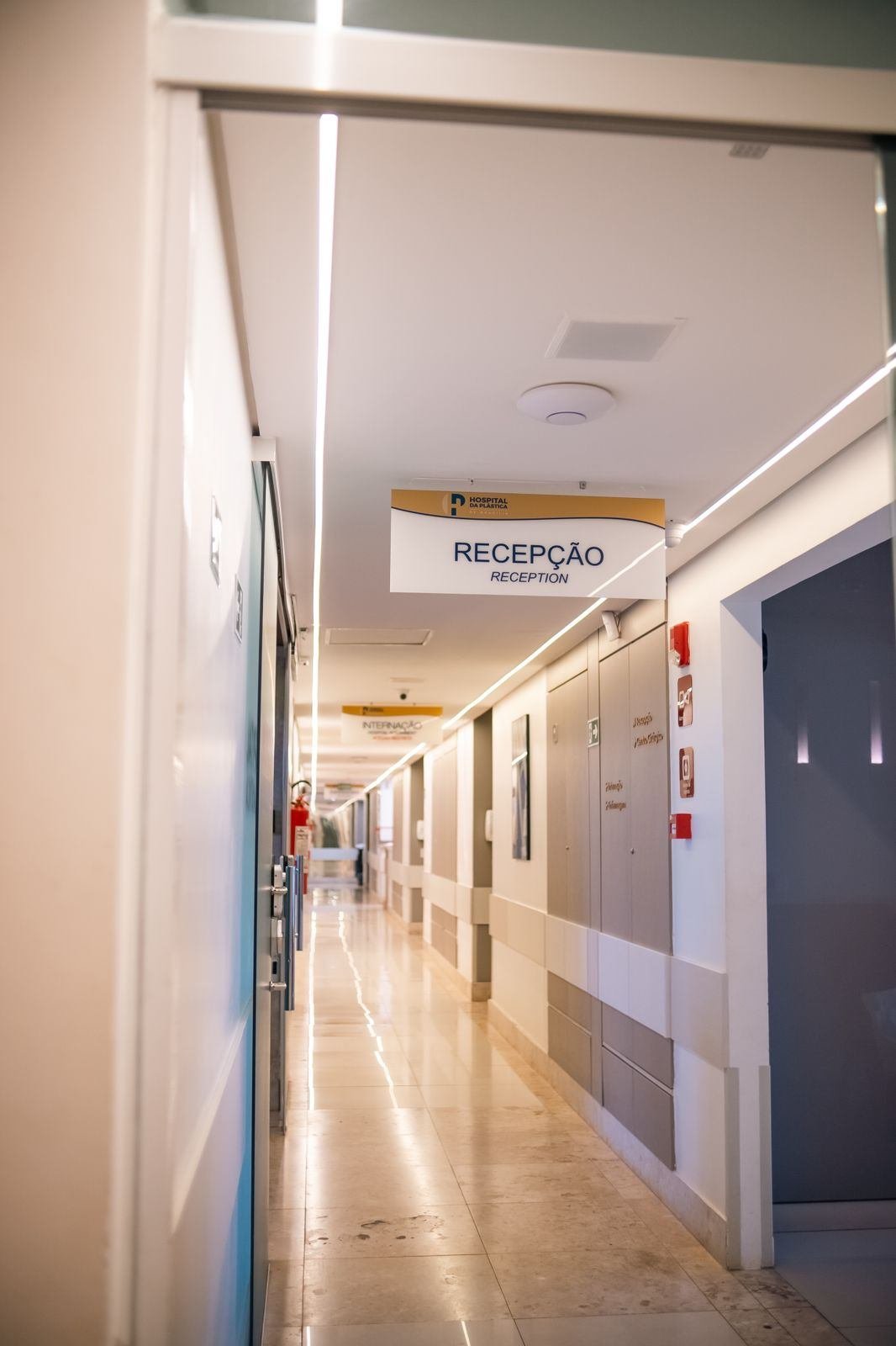 Corredor de acesso à recepção